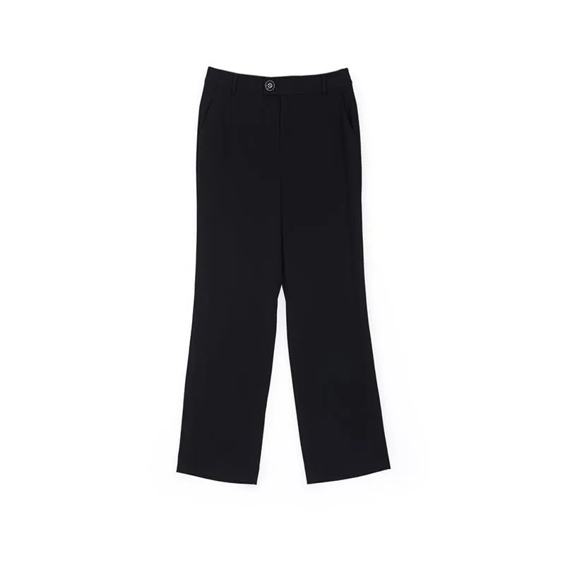 Navy Blue Wide Leg High Waist Pants