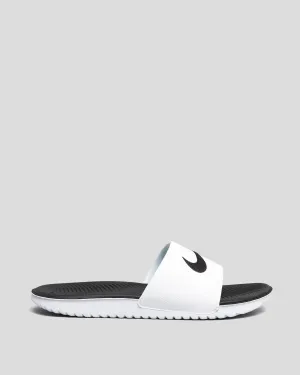 NIKE KAWA SLIDE - WHITE/BLACK