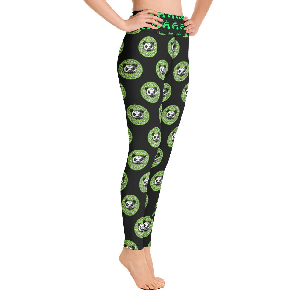 PandaPwr Logo Pattern Yoga Leggings