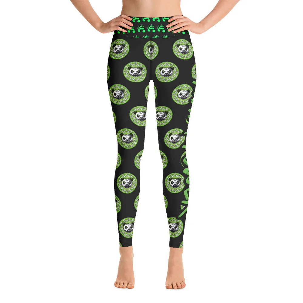 PandaPwr Logo Pattern Yoga Leggings