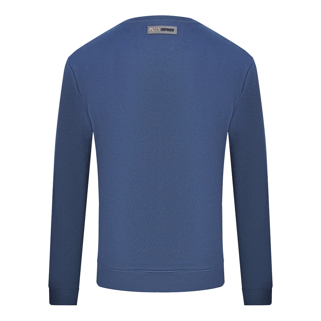 Philipp Plein Sport Signature Logo Navy Blue Jumper