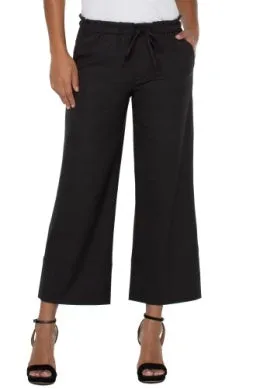 Piper Pull On Tie Waist Wide Leg Crop