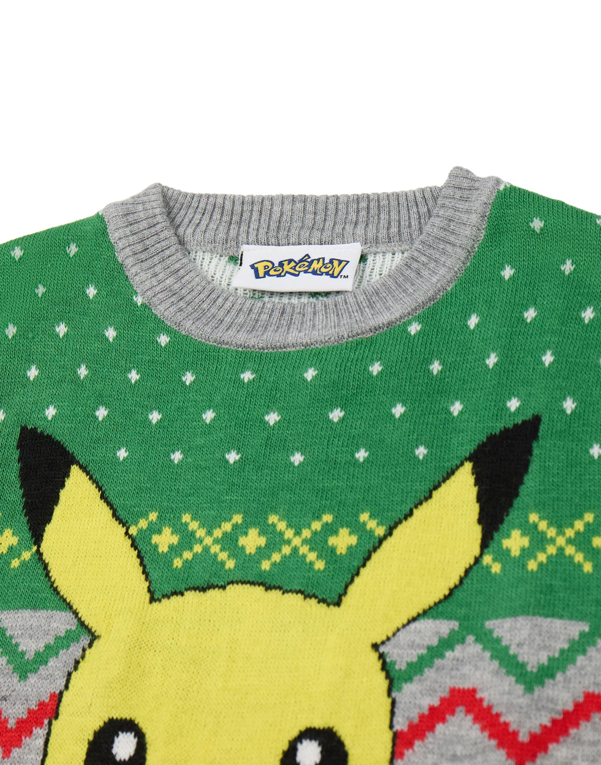 Pokemon Pikachu Boys Grey Christmas Jumper