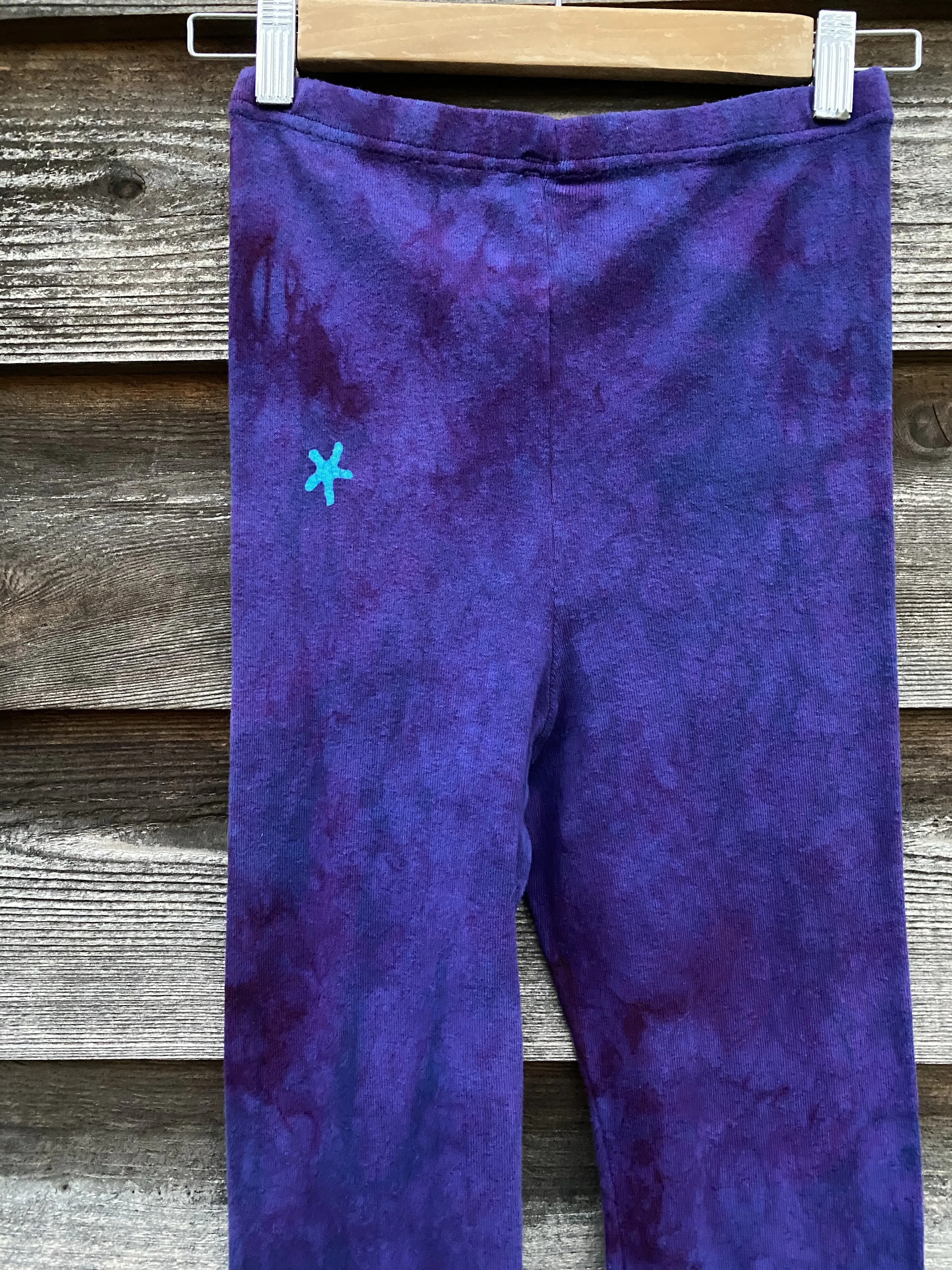 PURE Cotton Batik Leggings - Purple Butt Star Galaxy Cruisers - Size Small ONLY