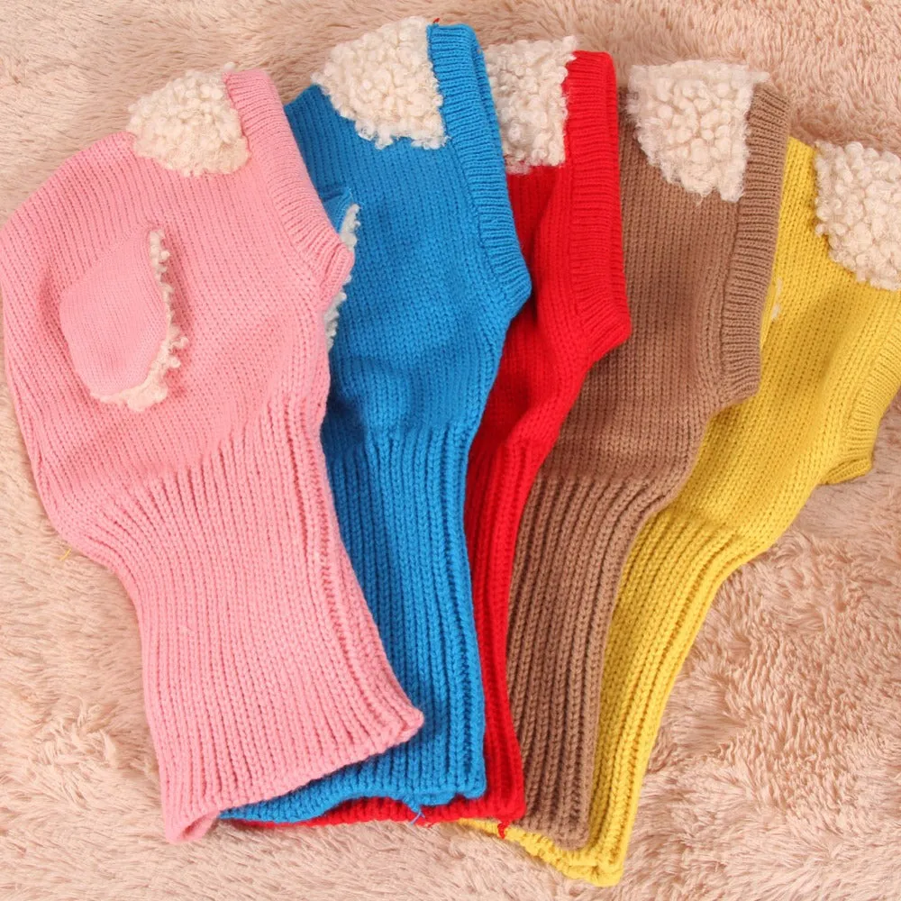 Rabbit Ear Knitted Scarf Set