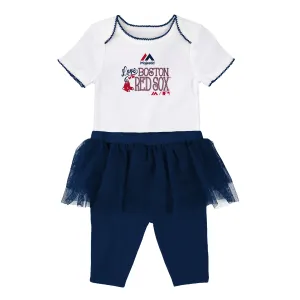 Red Sox Baby Girl Creeper and Tutu Leggings