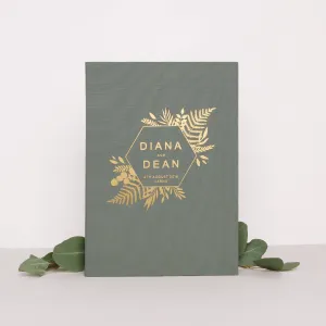 Sage Green   Gold Matte | Guest Book