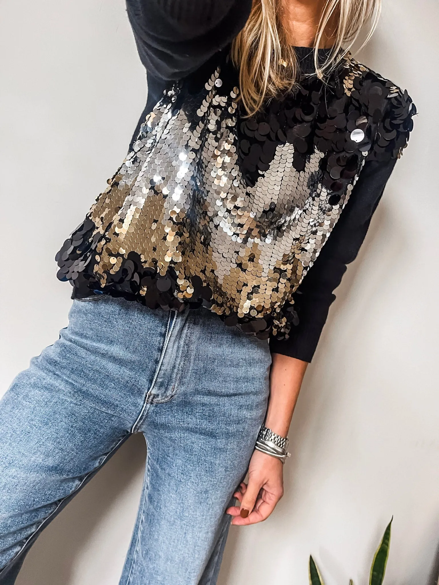 Sequin Knit Jumper