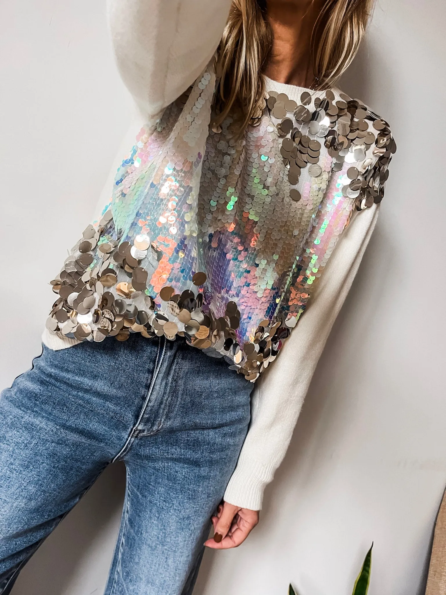 Sequin Knit Jumper