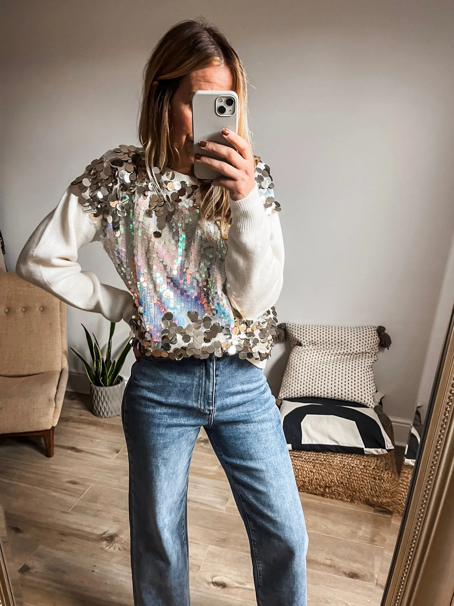 Sequin Knit Jumper