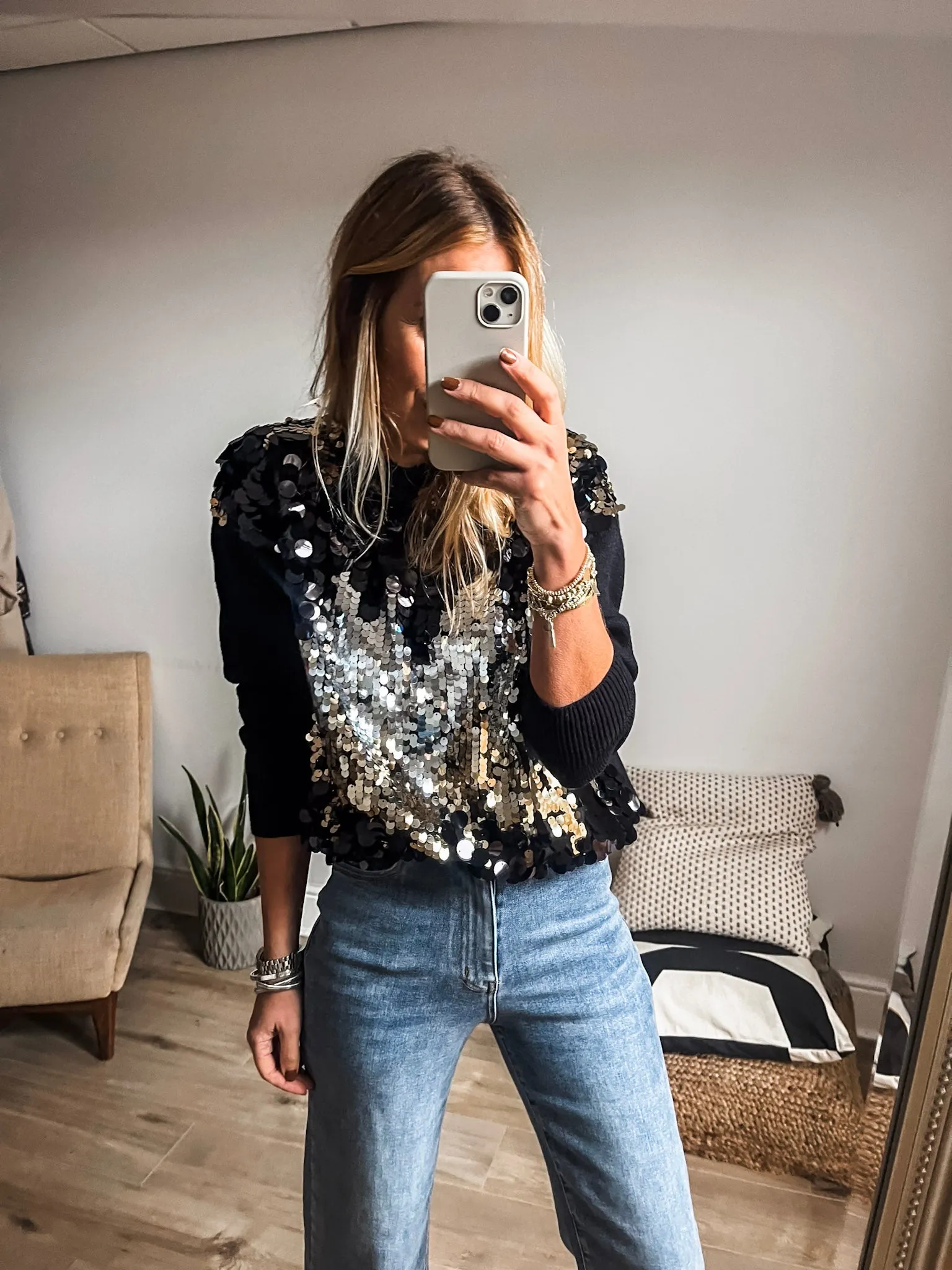 Sequin Knit Jumper