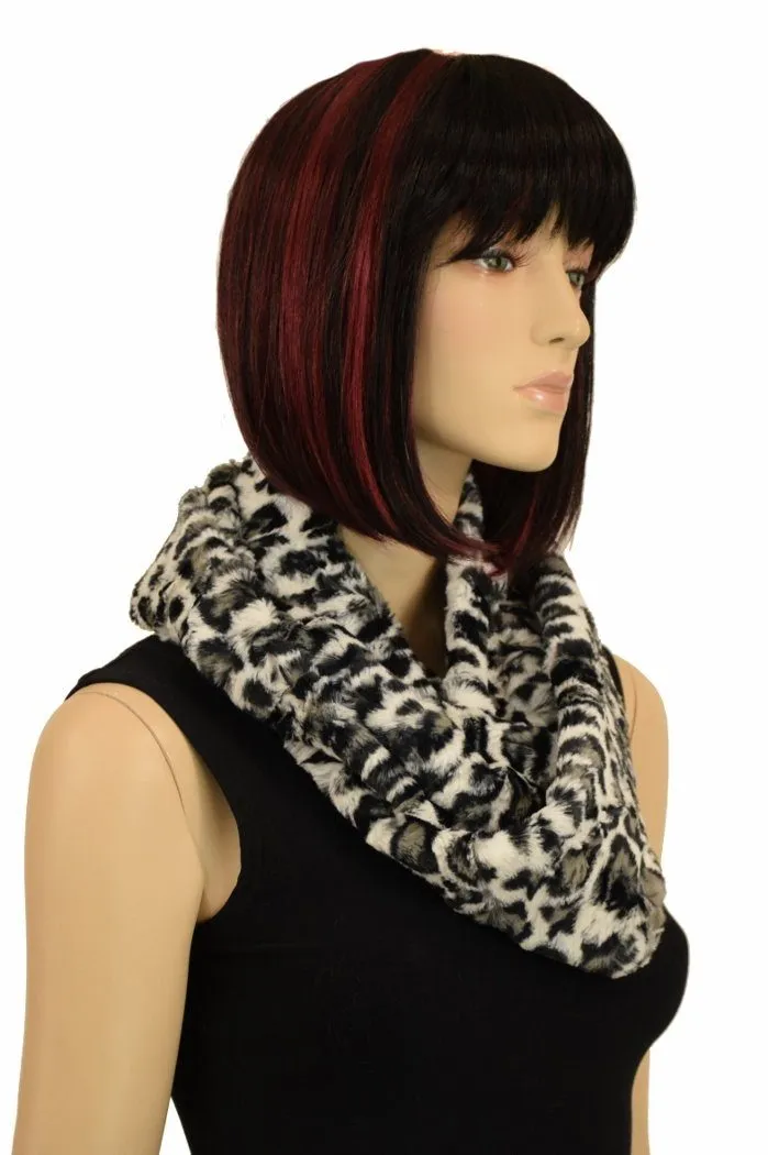 Snow Leopard Minky Infinity Scarf