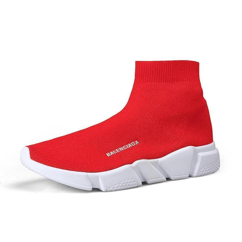 Socks Shoes Breathable Mesh Middle Top Outdoor Sports Men's Shoes