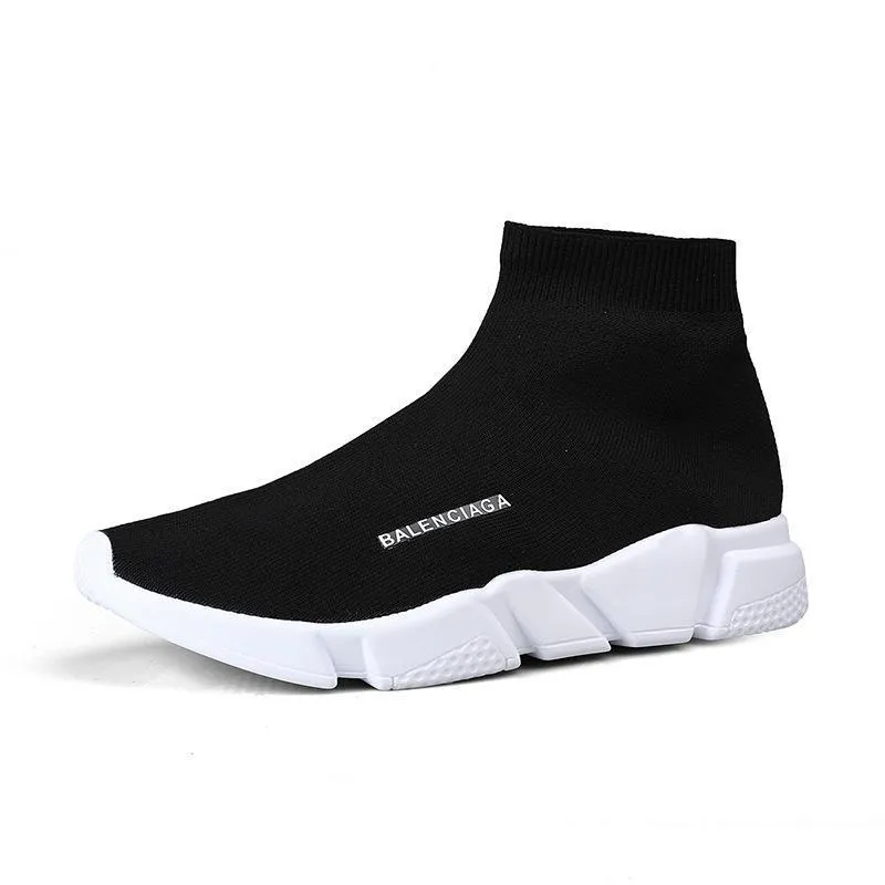 Socks Shoes Breathable Mesh Middle Top Outdoor Sports Men's Shoes