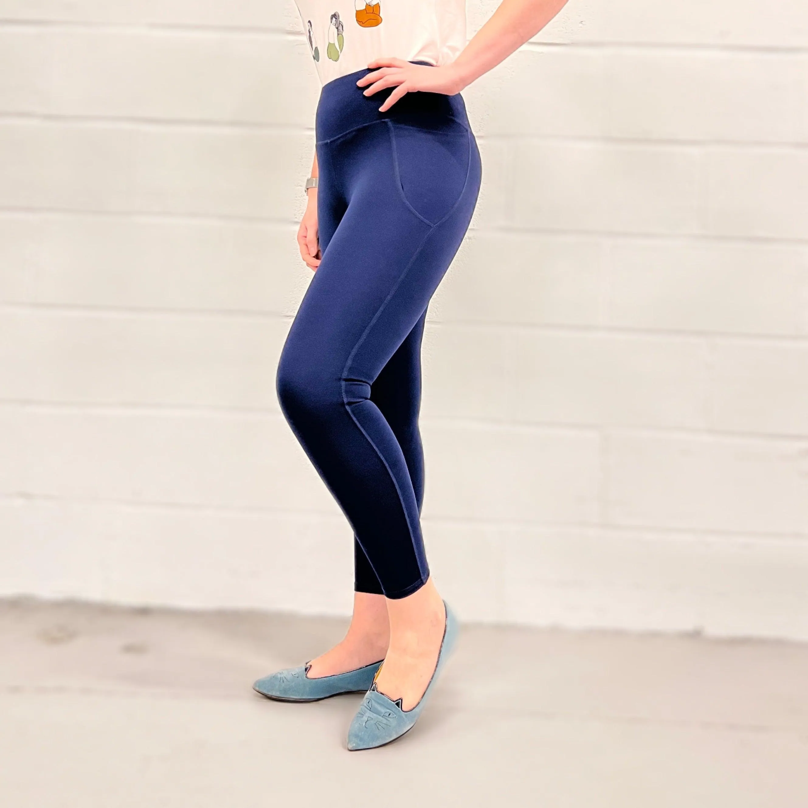 Squat Proof Long Leggings - Navy