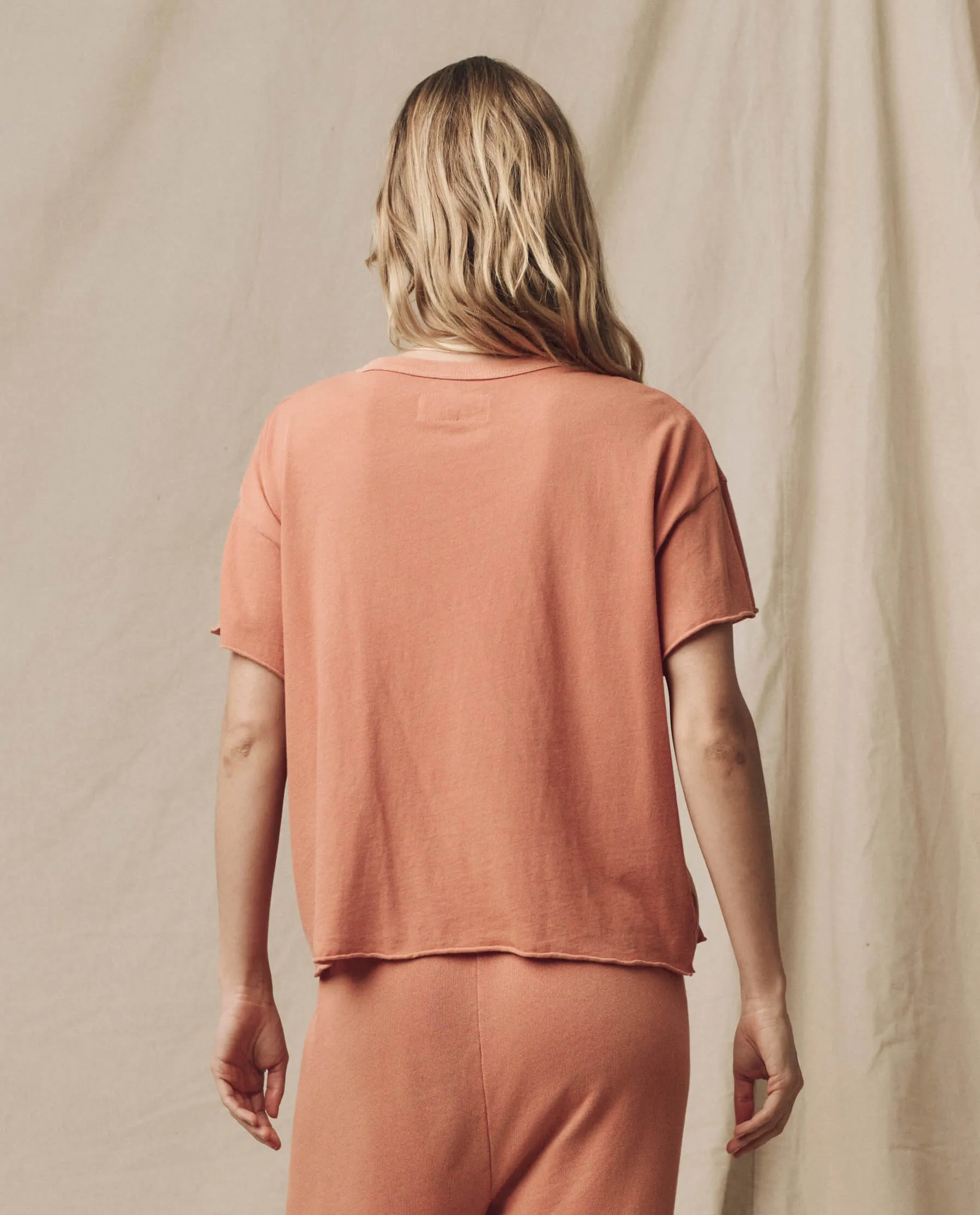 The Crop Tee. Solid -- Sun Dried Orange