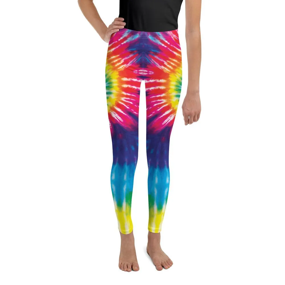 Tie Dye Swirl Youth Leggings