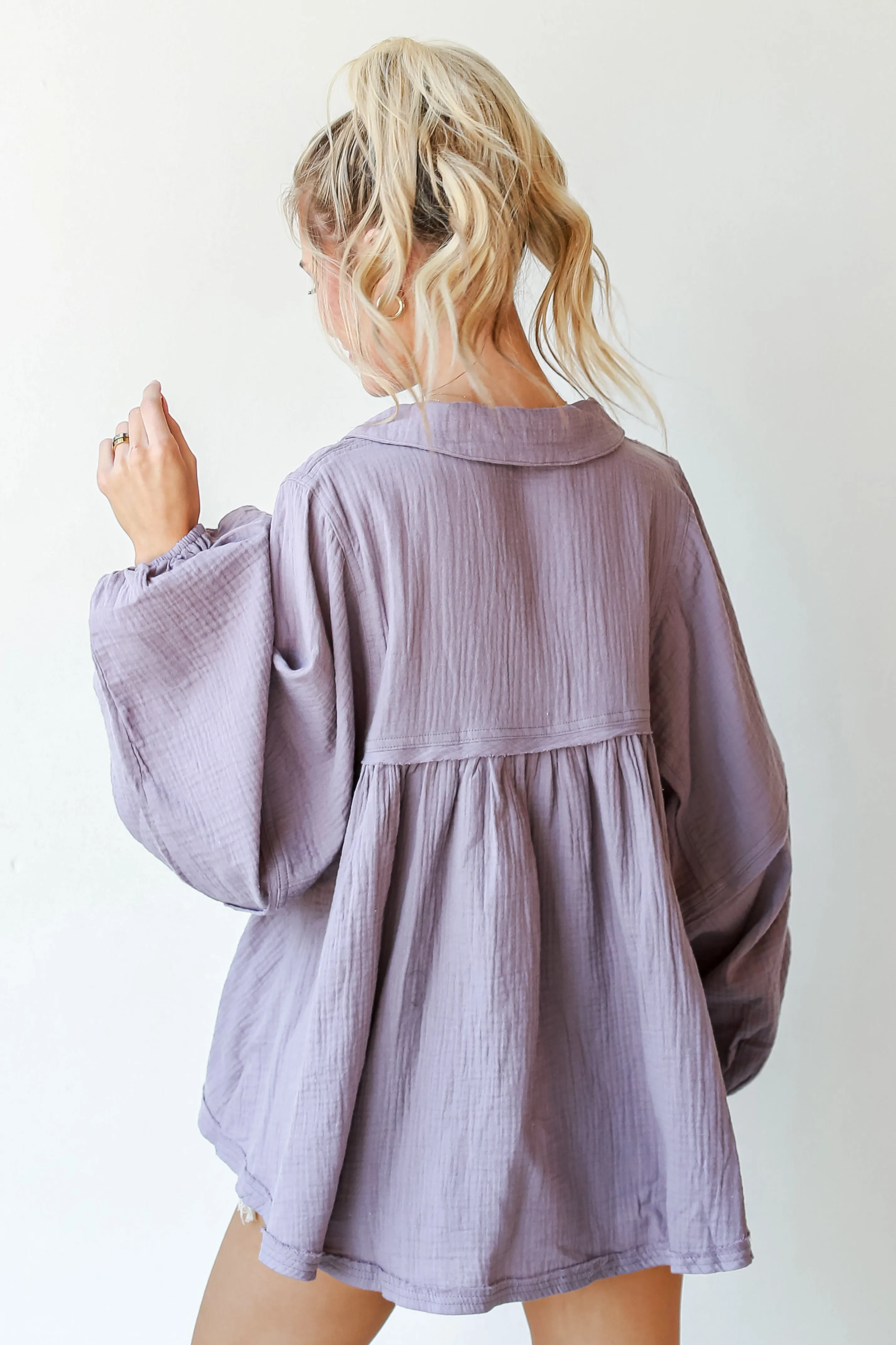 Total Bliss Linen Babydoll Blouse