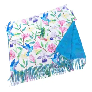 Tropical Hummingbird Pashmina Style Scarf - (70x180cm)