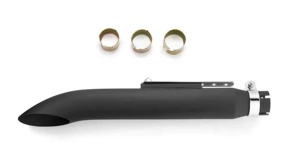 Turnout Exhaust Muffler Black 50cm Long fits up to 45mm (1-3/4 in.) header pipes - Highway Hawk H65-942B