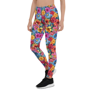 Watercolor Flower Leggings