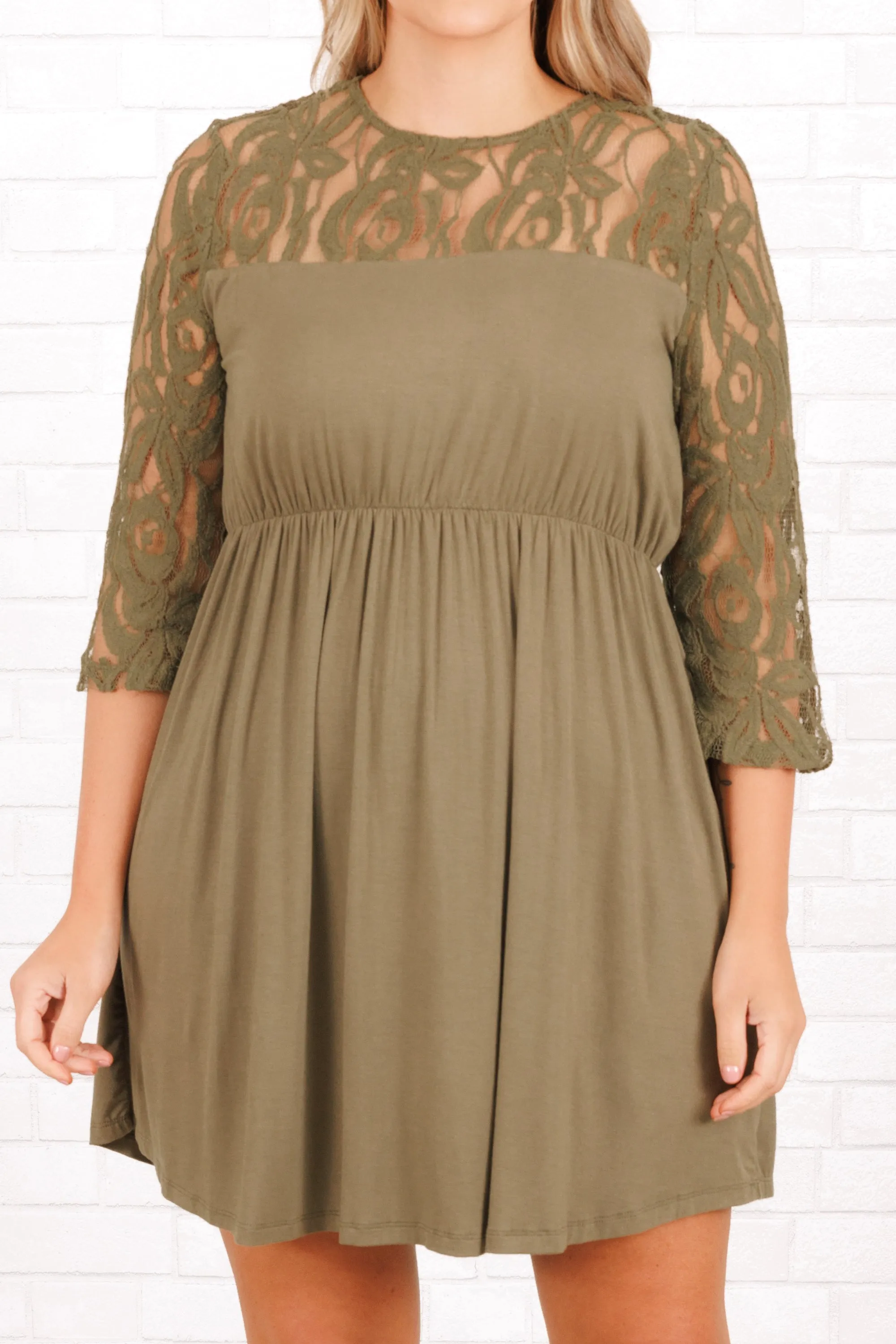 Weekend Memories Dress, Olive