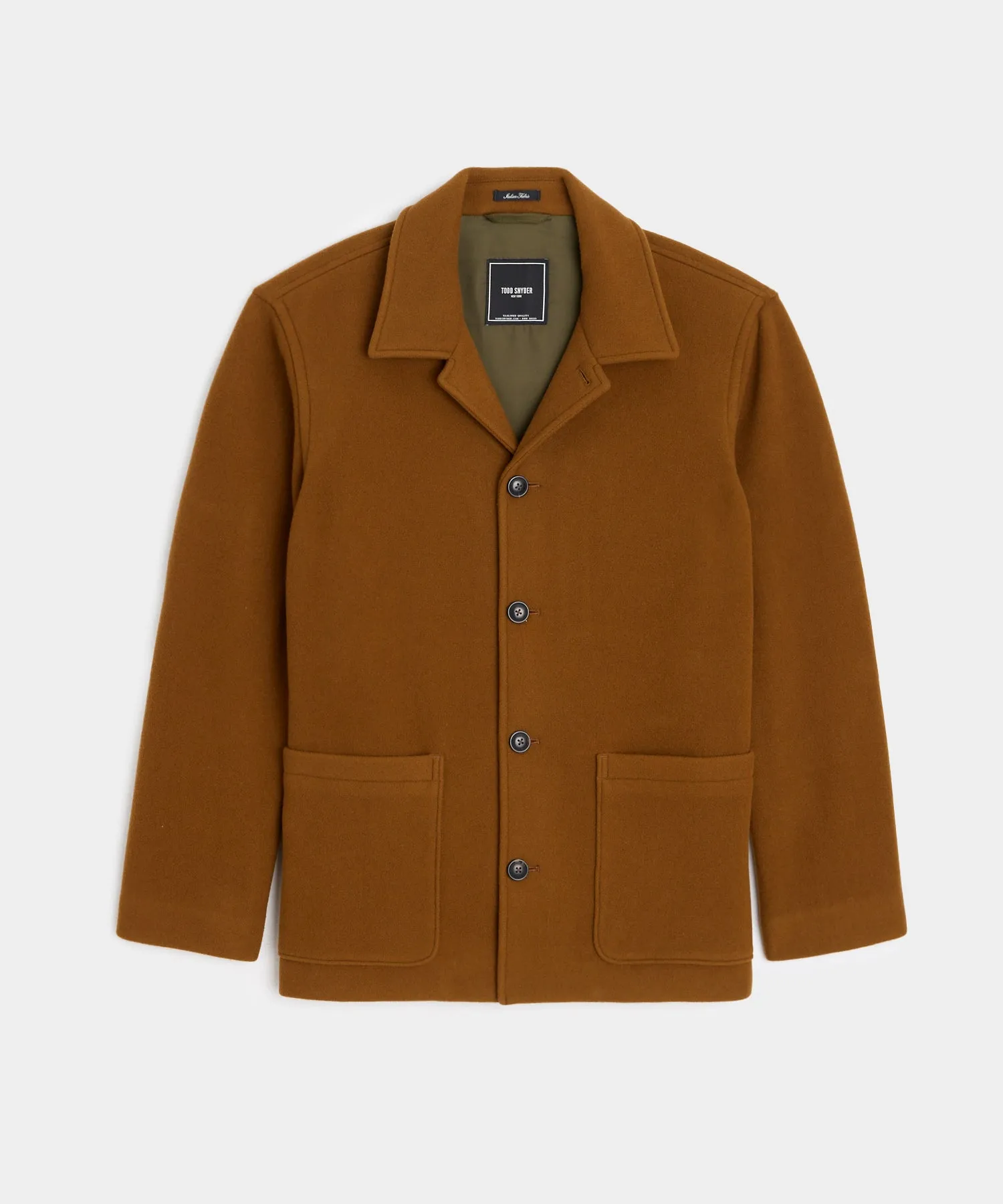 Wool Cashmere Cafe Jacket in Pecan