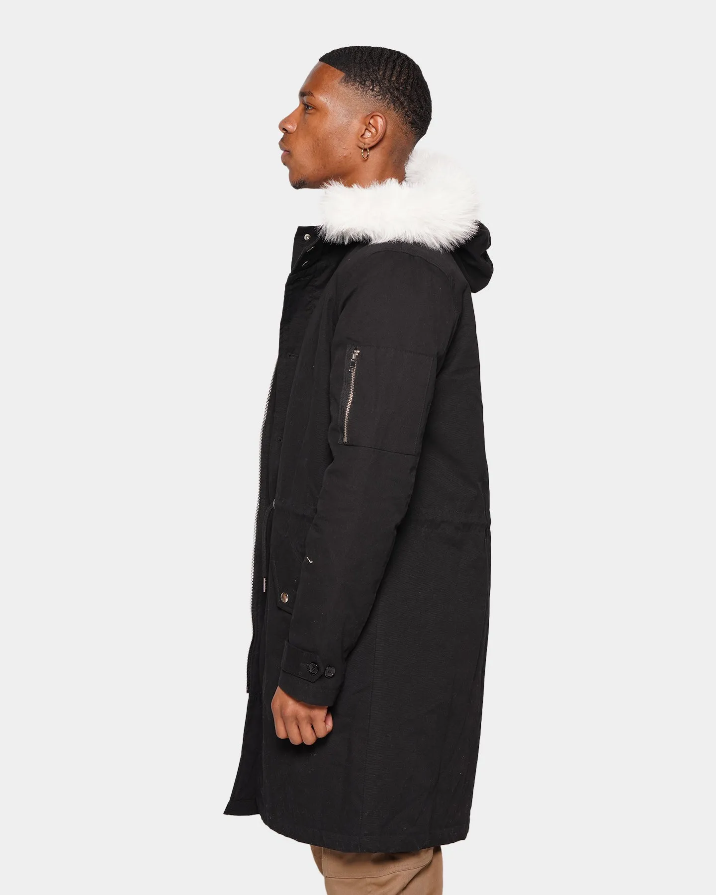 XXIII Qader Fur Collar Jacket Black